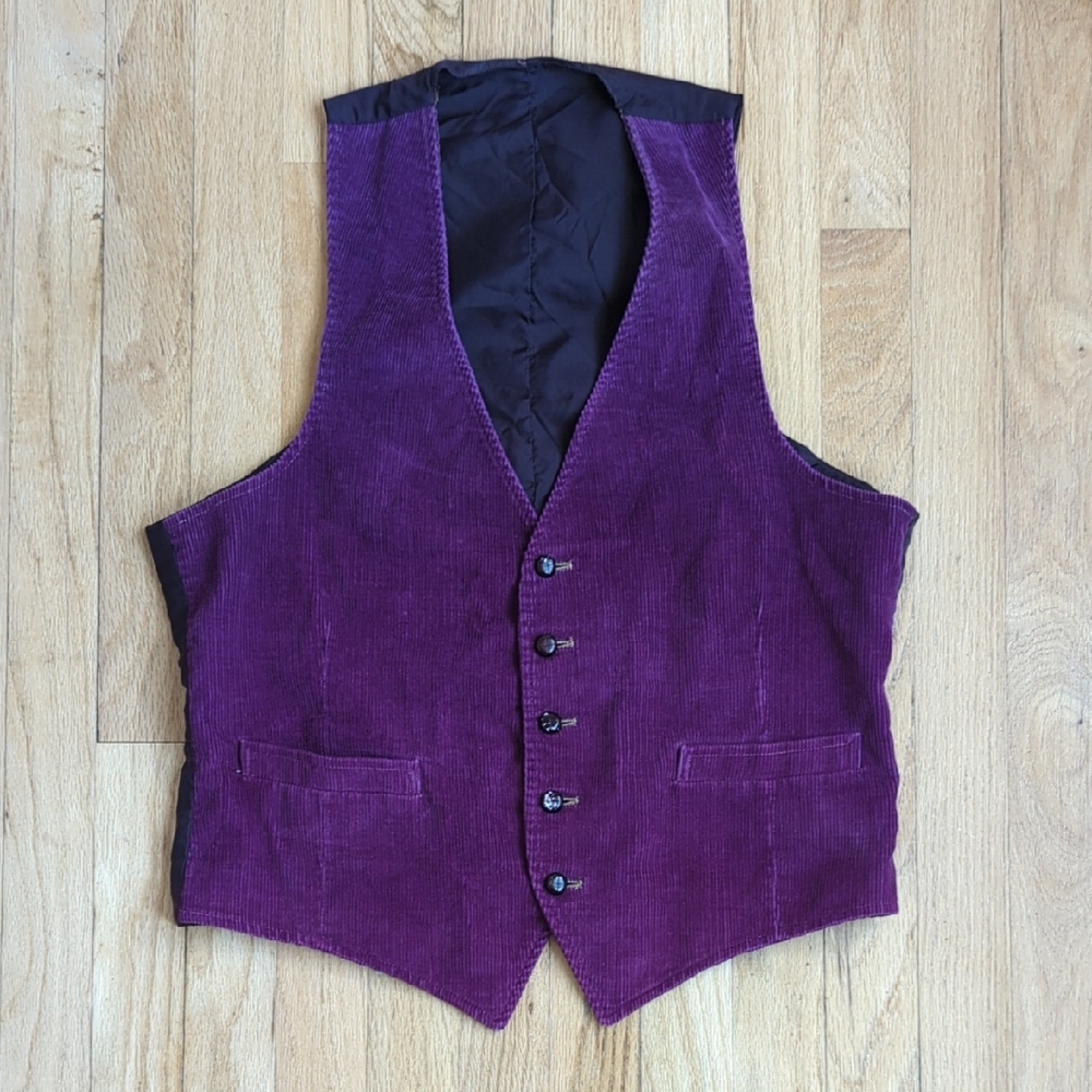 Vintage Purple Corduroy Vest